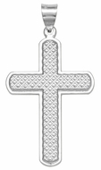 Cross Pendant, Sterling Silver 925, 1 1/4"