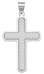 Cross Pendant, Sterling Silver 925, 1 1/4"