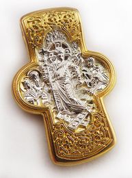 Decent Into Hell,  Engraved Reversible Orthodox Cross