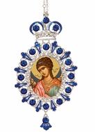 Guardian Angel, Jeweled  Icon Ornament with Chain