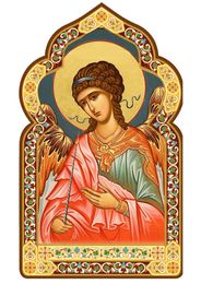 Guardian Angel, Dome Shape Orthodox Icon with Stand