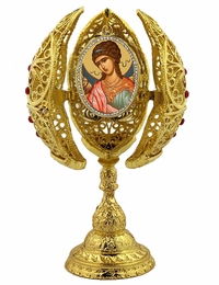 Guardian Angel, Filigree Style Icon Egg, 6" Tall