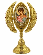 Guardian Angel, Filigree Style Icon Egg, 6" Tall