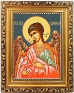 Guardian Angel, Wooden Frame Orthodox Icon with Stand
