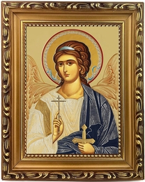 Guardian Angel, Wooden Frame Orthodox Icon with Stand