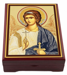 Guardian Angel, Wooden Icon Keepsake Box