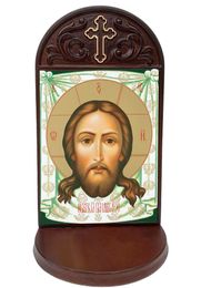 The Christ Made Without Hands Icon Shrine With Shelf 