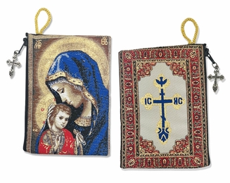 Madonna Caressing the Christ Child, Rosary Pouch Case