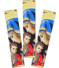 Madonna Caressing the Christ Child, Set of 3 Tapestry Icon Book Markers