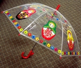 Matreshka Transparent Umbrella for Kids,  26"