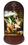 The Nativity Icon Wooden Shrine With Shelf 