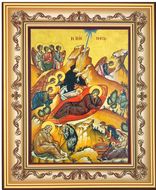Nativity of Christ, Byzantine Orthodox Icon in Frame 