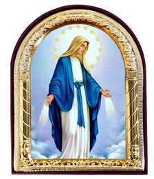 Our Lady of Grace, Arched  Icon with Stand