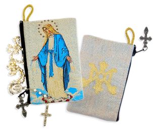 Our Lady of Grace, Blessed Virgin Mary,  Rosary Pouch Case