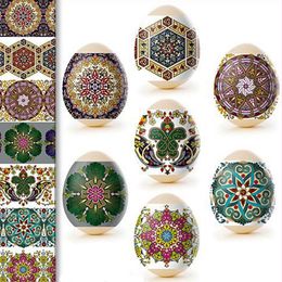 Pascha Egg Wraps  Traditional Ukrainian Slavic Geometric and Floral Designs
