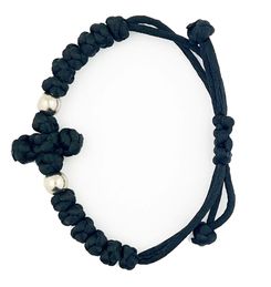 Prayer Bracelet, Adjustable, Black