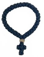 Prayer Rope with Cross, 33 Knots, Black