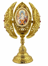 Resurrection of Christ, Filigree Style Byzantine Icon Egg 