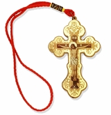 Small Wooden Icon Cross on Rope