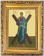 Saint Andrew the Apostle, Byzantine Wooden Frame Icon with Stand