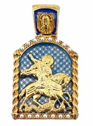 Saint George, Reversible Silver / Gold Plated Medal