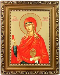 Saint Mary Magdalene, Wooden Frame Orthodox Icon with Stand