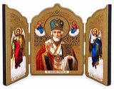 St Nicholas / Archangels Michael and Gabriel, Triptych