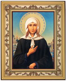 Saint Xenia of St Petersburg, Orthodox Icon in Frame 