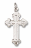 Sterling Silver Orthodox Cross, 1"