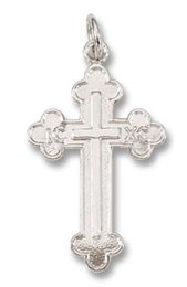 Sterling Silver Orthodox Cross, 1"