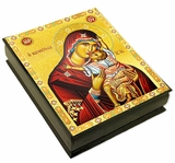 Virgin Mary Sweet Kissing, Wooden Icon Box