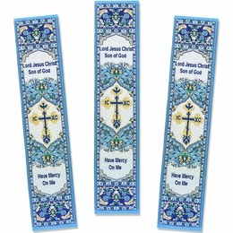Tapestry  Icon  Book Marker  "Lord Jesus Christ  Have Mercy On Me",  Set of 3
