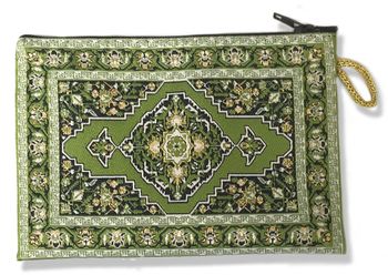 Tapestry Pouch Case Purse, Green