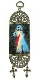 The Divine Mercy, Textile Art  Tapestry Icon Banner, 7" H
