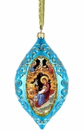 The Nativity, Not Breakable Christmas Ornament, Blue
