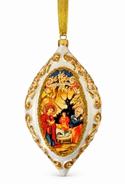 The Nativity, Not Breakable Christmas Decoration, White / Gold
