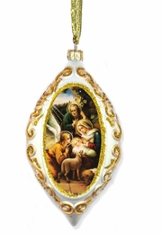 Nativity Adoration, Not Breakable Christmas Decoration, White/Gold