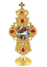 The Nativity, Jeweled Standing Cross, 7 Inch