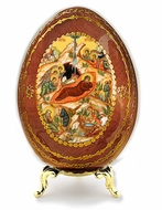 Nativity of Christ, Wooden Decoupage Icon Egg with Stand