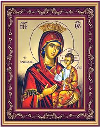 Theotokos of Prousa (Prousiotissa), Framed Byzantine Greek Icon