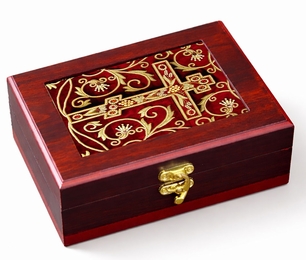 Three Bar Cross, Wall Hanging Sacred Framed Icon Box