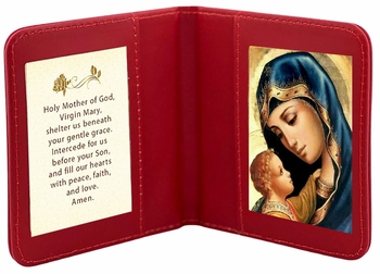 Travel Prayer Book with Virgin Mary and Christ Child  and Prayer