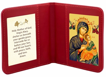 Travel Prayer Book with Virgin Mary Perpetual Help Icon and Prayer