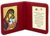 Travel Prayer Book with Virgin Mary Sweet Kissing Icon and Prayer