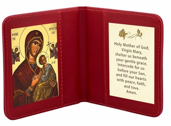 Travel Prayer Book with Virgin Mary Perpetual Help Icon and Prayer