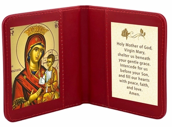 Travel Prayer Book with Virgin Mary Icon and Prayer
