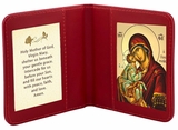 Travel Prayer Book with Virgin Mary Sweet Kissing Icon and Prayer
