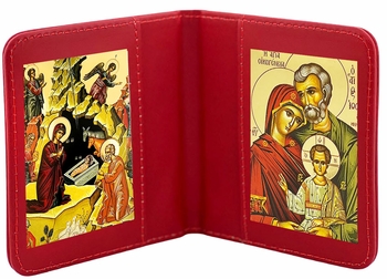 The Nativity & Holy Family, Traveling Icon Diptych