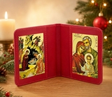 The Nativity & Holy Family, Traveling Icon Diptych