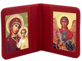 Virgin of Kazan & Archangel Michael Traveling Icon Diptych